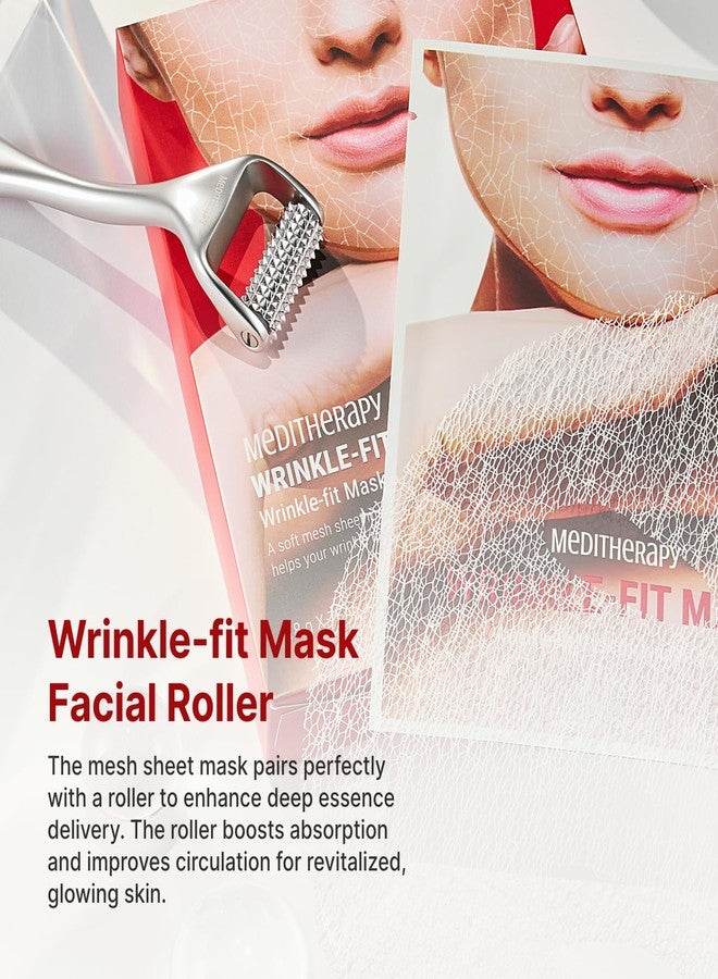 MEDITHERAPY Wrinkle-fit Mask + Facial Roller, Collagen Mask, Lifting Sagging Skin, Hydrating, Improving Elasticity, Glass Skin, Korean Skincare - Image 2